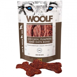 Woolf Snack para Perros Hueso de Pollo, Calabaza y Avena