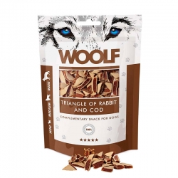 Woolf Snack para Perros Tiángulos de Conejo y Bacalao