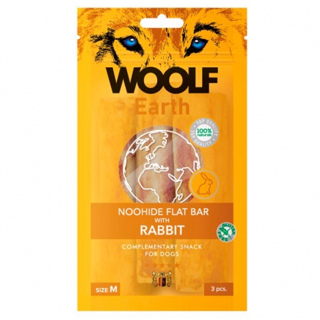 Woolf Earth Noohide M Snack para Perros Medianos con Conejo