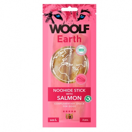 Woolf Earth Noohide L Snack para Perros Grandes con Salmón
