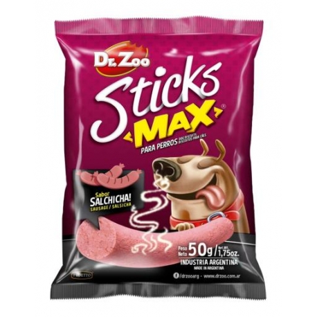 Dr.Zoo Sticks Max Snack para Perros Sabor Salchicha
