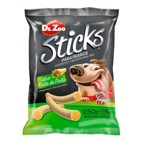 Dr.Zoo Sticks Snack para Perros Sabor Roll de Pollo