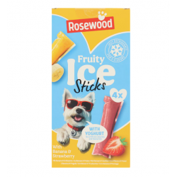 Rosewood Fruity Ice Sticks Snack Helado para Perros con Banana y Fresa