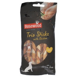 Rosewood Trio Sticks Chicken Snack para Perros Pequeños con Pollo
