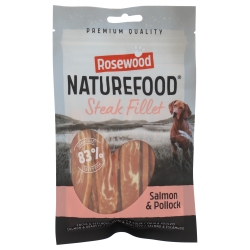 Rosewood Naturefood Steak Fillet Snack para Perros con Salmón