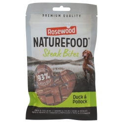 Rosewood Naturefood Steak Bites Snack para Perros con Pato