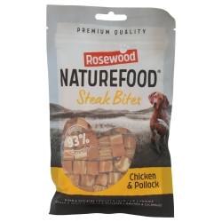 Rosewood Naturefood Steak Bites Snack para Perros con Pollo