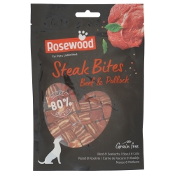 Rosewood Steak Bites Snack para Perros con Ternera