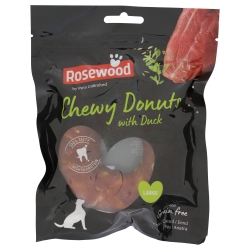 Rosewood Chewy Donuts Snack para Perros Grandes con Pato