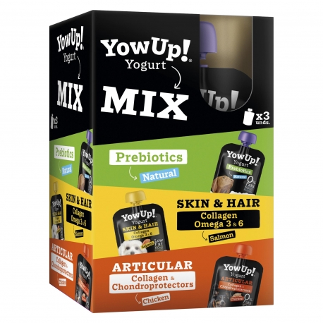 YowUp Mix Yogur para Perros Natural, Skin&Hair y Articular