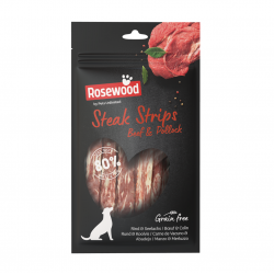 Rosewood Steak Strips Snack para Perros con Ternera