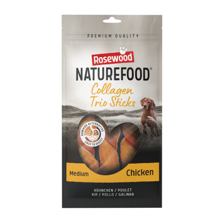 Rosewood Naturefood Collagen Trios Snack para Perros Medianos con Pollo