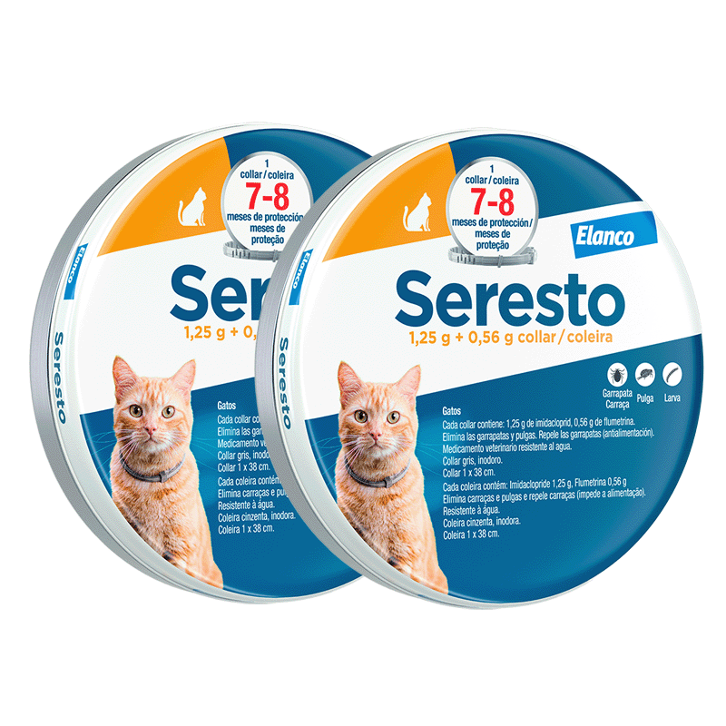Collar Seresto Antiparasitario Para Gatos Pack 2 X 38 Cm