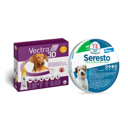 Pack Súper Protección: collar Seresto menos de 8kg + Vectra 3 pipetas 1,5-4 kg