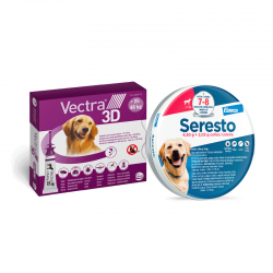 Pack Súper Protección: collar Seresto más de 8kg + Vectra 3 pipetas 25-40 kg