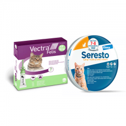 Pack Súper Protección: collar Seresto para gatos + Vectra Felis 3 pipetas gato