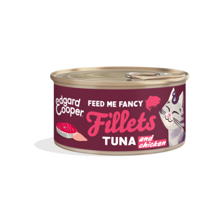 Edgard & Cooper Fillets Comida Húmeda para Gatos Filetes de Atún y Pollo