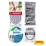 Pack Súper Protección: collar Seresto menos de 8kg + Advantix 4 pipetas 0-4kg para perros mini