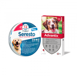 Pack Súper Protección: collar Seresto más de 8kg + Advantix 4 pipetas 10-25kg 