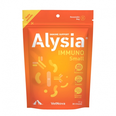 Vetnova Alysia Immuno Small Chews Suplemento Inmunológico para Perros Pequeños y Gatos