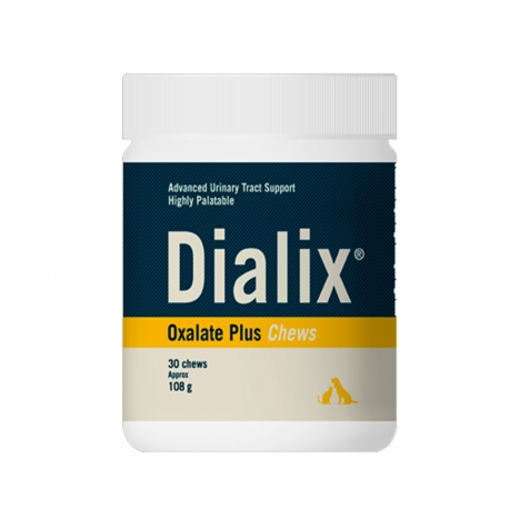 VetNova Dialix Oxalate Plus Chews Suplemento Urinario para Perros y Gatos