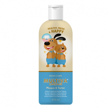 VetNova Multiva CoolSmile Plaque & Tartar Solución Bucodental Para Perros y Gatos
