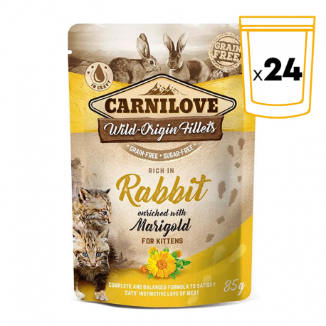 Carnilove Cat Kitten Pouch sabor Conejo