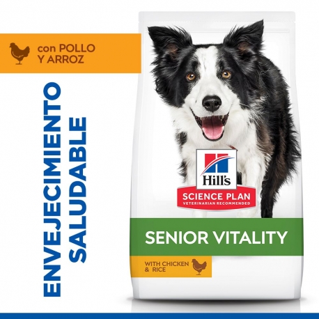 Pienso Hills Science Plan Vitality para perros medianos senior con pollo y arroz