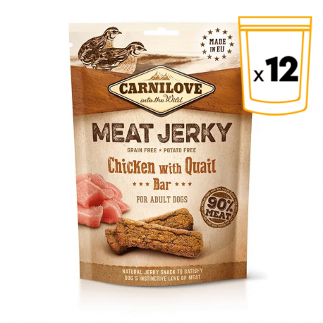 Carnilove Dog Adulto Jerky en barritas sabor Codorniz Pollo