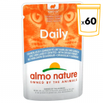 Almo Nature Daily Comida Húmeda para Gatos Bocaditos de Bacalao y Gambas