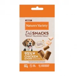 Nature's Variety DeliSnacks Snack para Perros Bocaditos con Pollo y Cerdo