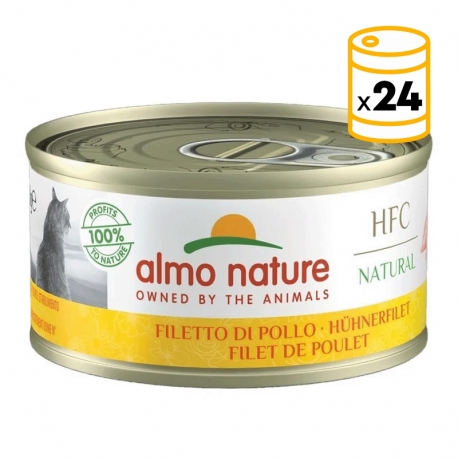 Almo Nature HCF Natural Comida Húmeda para Gatos con Filete de Pollo