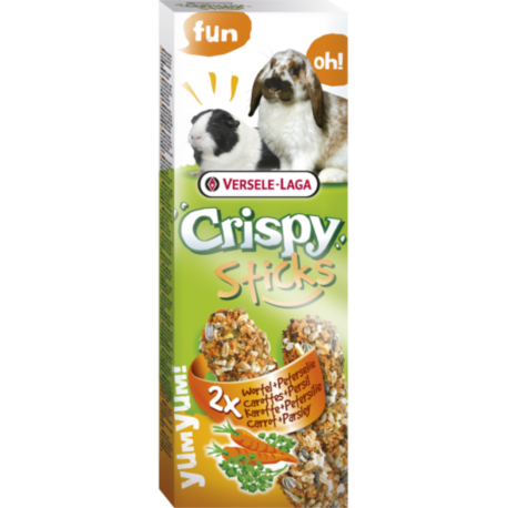 Versele Laga Crispy Sticks Snack para Conejos y Roedores con Zanahoria y Perejil