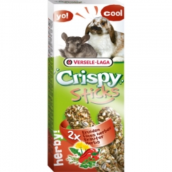 Versele Laga Crispy Sticks Snack para Conejos y Chinchillas con Hierbas
