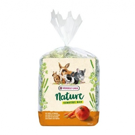 Versele Laga Nature Timothy Hay Heno para Pequeños Mamíferos con Zanahoria y Calabaza