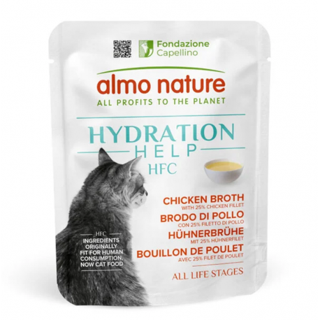 Almo Nature HFC Hydration Help Comida Húmeda para Gatos Caldo con Pollo