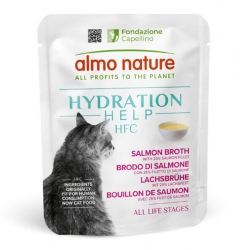 Almo Nature HFC Hydration Help Comida Húmeda para Gatos Caldo con Salmón