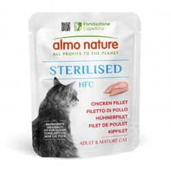 Almo Nature HFC Sterilised Comida Húmeda para Gatos Esterilizados Filete de Pollo