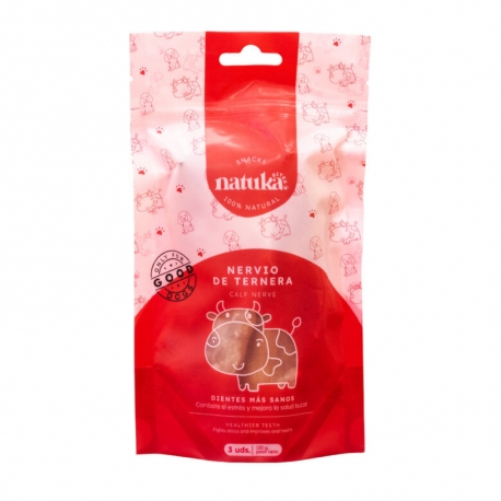 Natuka Nervios de Ternera 3 Unidades Snack Para Perros