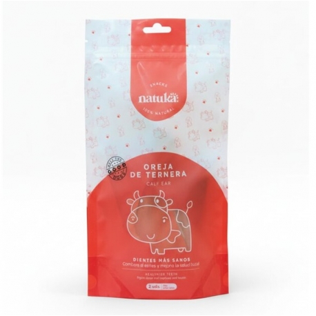 Natuka Oreja de Ternera 2 Unidades Snack Para Perros