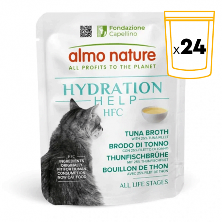 Almo Nature HFC Hydration Help Comida Húmeda para Gatos Caldo con Atún