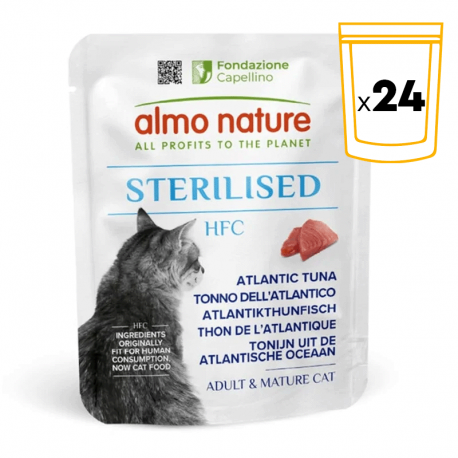 Almo Nature HFC Sterilised Comida Húmeda para Gatos Esterilizados Atun del Atlántico