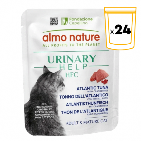 Almo Nature HFC Urinary Help Comida Húmeda para Gatos con Atún Atlantico y Arándanos