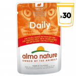 Almo Nature Daily Comida Húmeda para Gatos Bocaditos de Pollo y Buey