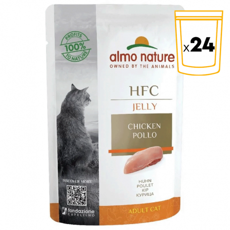 Almo Nature HCF Jelly Comida Húmeda en Gelatina para Gatos con Filete de Pollo