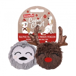 Rosewood Peluches para Perros Pack Reno y Pingüino de Navidad