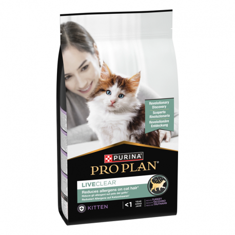 Pro Plan LiveClear Kitten Pienso para Gatitos con Pavo