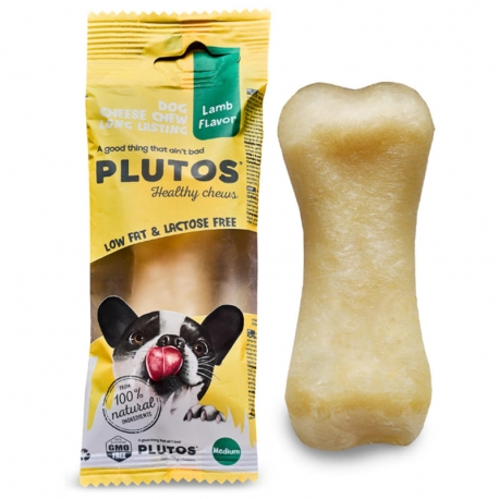 Plutos Medium Hueso para Perros Medianos Snack con Queso y Cordero