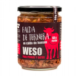 Weso Falda de Ternera en Caldo de Huesos para Perros y Gatos