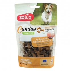 Zolux Candies Mini Huesos Snack para Perros Pequeños con Aves e Hígado